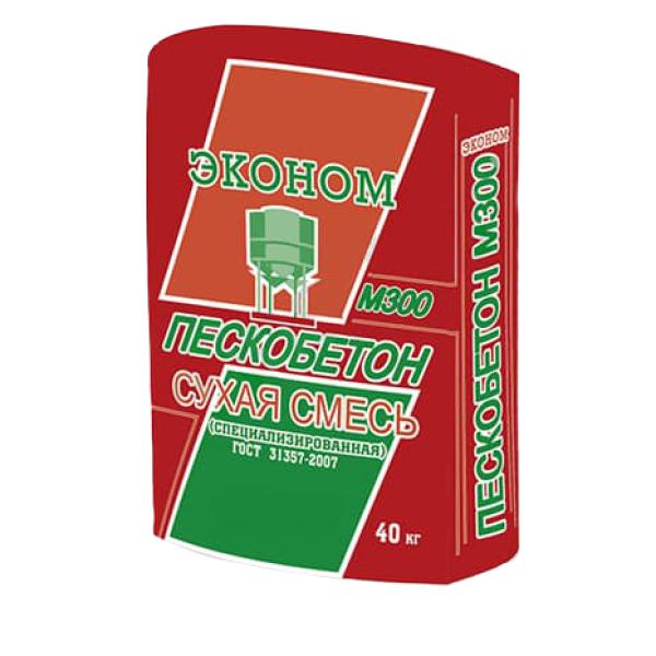 Смесь М300 Пескобетон ЭКОНОМ ФИНСТРОЙ, ТУ, 40 кг