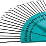 Грабли веерные пластинчатые (пластмассовая основа),20 зубьев, 310х450 мм, без черенка 76941