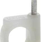 Скоба-держатель круглая СД-К 7 мм, 50 шт, с оцинкованным гвоздем, ЗУБР Профессионал 45111-07