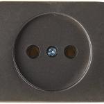 Электрическая розетка СВЕТОЗАР Гамма,б/з одинарная без вставки и рамки цвет темно-серый16А/~250В