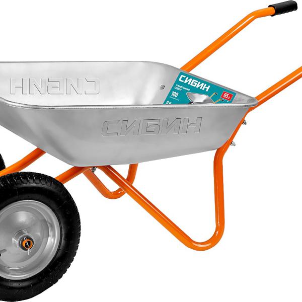 Тачка СТ-21 100 кг садовая двухколесная, СИБИН  39909